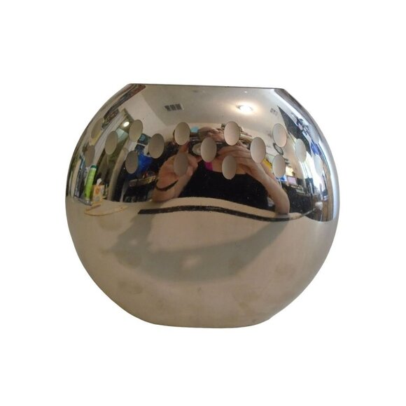 LA1055 Platinum 7" Vase MSRP $100.00 Made In Poland - Picture 4 of 4